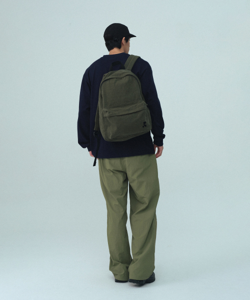 Rest&Recreation(レストアンドレクリエーション)の「WASHED COTTON BACKPACK - KHAKI(バックパック/リュック・メンズ・その他・ONE SIZE)」の3枚目の写真
