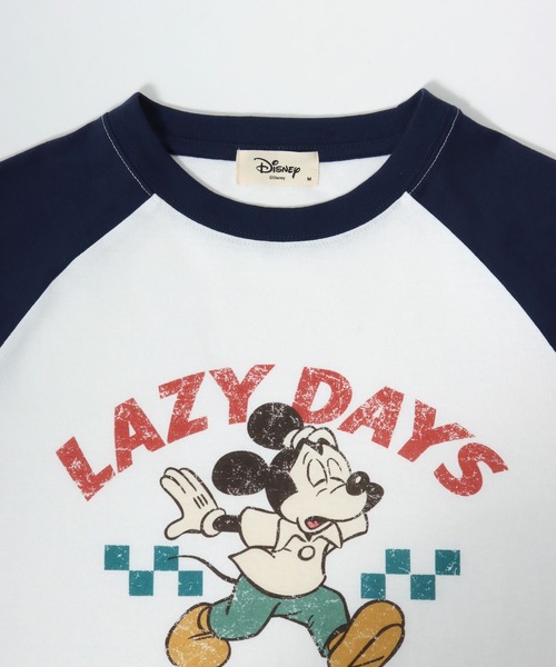 Disney（ディズニー）の「2026SS Disney/ディズニー ミッキー フロント/バックプリント ラグラン5分袖Tシャツ（Tシャツ/カットソー・レディース・ホワイト系その他/クリーム/アッシュグレー/オフホワイト・L/M）」の18枚目の写真