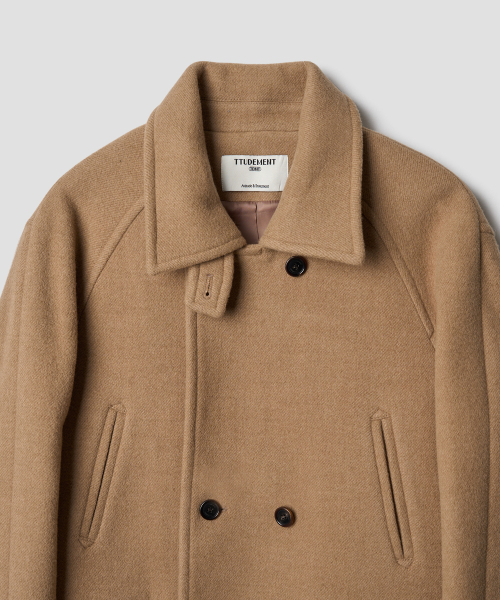 TTUDEMENT(トュードメント)の「BELTED HIGHNECK WOOL COAT CAMEL(チェスターコート・レディース・その他・S/M)」の4枚目の写真