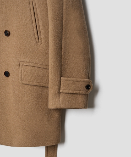 TTUDEMENT(トュードメント)の「BELTED HIGHNECK WOOL COAT CAMEL(チェスターコート・レディース・その他・S/M)」の5枚目の写真