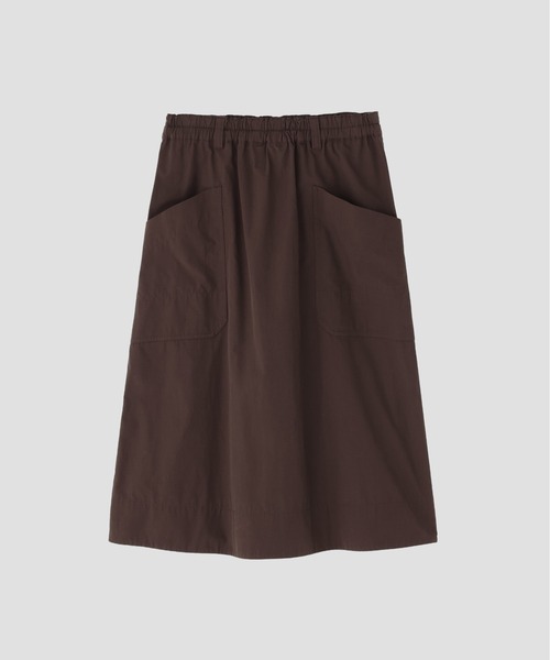 MHL.(エムエイチエル)の「COTTON CUPRA PLAINWEAVE SKIRT(スカート・レディース・グリーン系その他7/ブラウン系その他2・0/3/2/1)」の6枚目の写真