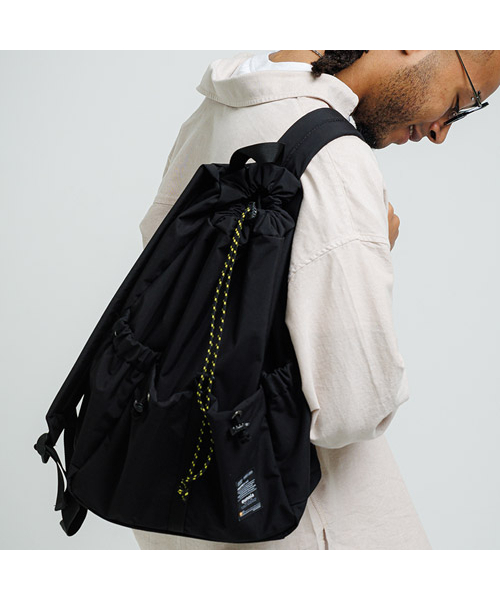 PEEPS(ピープス)の「basic string backpack(black)(バックパック/リュック・メンズ・その他・ONE SIZE)」の1枚目の写真