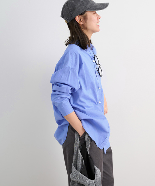 JOURNAL STANDARD relume（ジャーナルスタンダード　レリューム）の「《追加4》バイオウォッシュオーバーサイズシャツ（シャツ/ブラウス・レディース・ホワイト/ブルー系その他・FREE）」の15枚目の写真