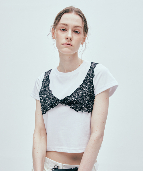 S SY(エスエスワイ)の「ビスチェクロップTシャツ(Tシャツ/カットソー・レディース・その他・ONE SIZE)」の3枚目の写真