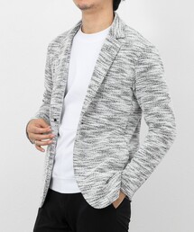 Stutostein Nolley's（シュテットシュタインノーリーズ）の「《ビジカジ対応》ツィードジャージー ジャケット型カーディガン 26SS（カーディガン/ボレロ）」