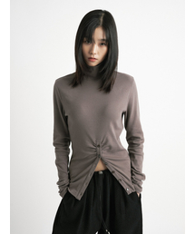 PEEP（ピープ）の「クロスボタンジャージシャツ_モーブ（Tシャツ/カットソー）」