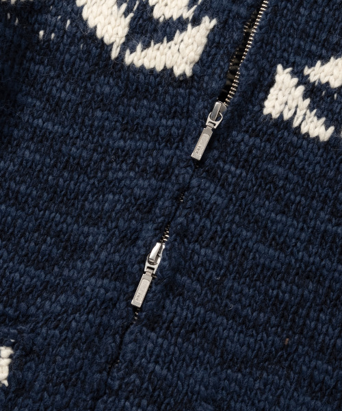NONBLANK(ノンブランク)の「コウィチャン ジップアップカーディガン_NAVY(ニット/セーター・メンズ・ネイビー・M/L/XL)」の4枚目の写真