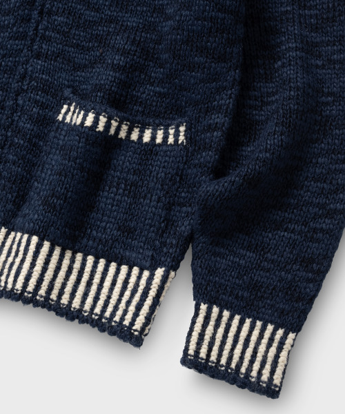 NONBLANK(ノンブランク)の「コウィチャン ジップアップカーディガン_NAVY(ニット/セーター・メンズ・ネイビー・M/L/XL)」の6枚目の写真