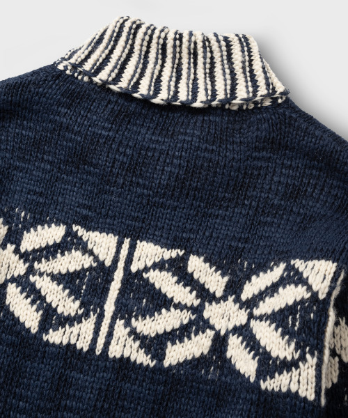 NONBLANK(ノンブランク)の「コウィチャン ジップアップカーディガン_NAVY(ニット/セーター・メンズ・ネイビー・M/L/XL)」の7枚目の写真
