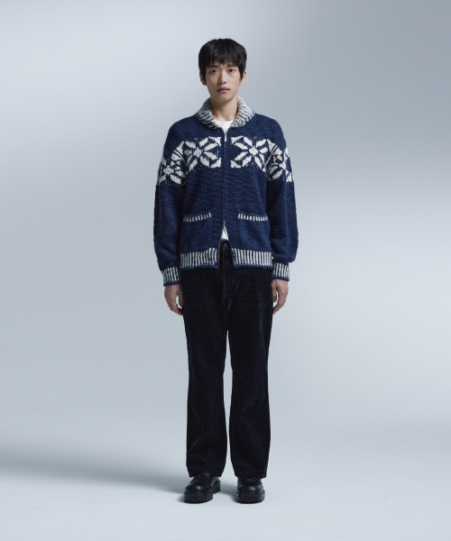 NONBLANK(ノンブランク)の「コウィチャン ジップアップカーディガン_NAVY(ニット/セーター・メンズ・ネイビー・M/L/XL)」の11枚目の写真