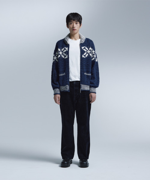 NONBLANK(ノンブランク)の「コウィチャン ジップアップカーディガン_NAVY(ニット/セーター・メンズ・ネイビー・M/L/XL)」の12枚目の写真