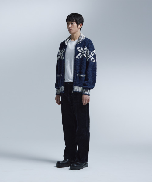 NONBLANK(ノンブランク)の「コウィチャン ジップアップカーディガン_NAVY(ニット/セーター・メンズ・ネイビー・M/L/XL)」の14枚目の写真
