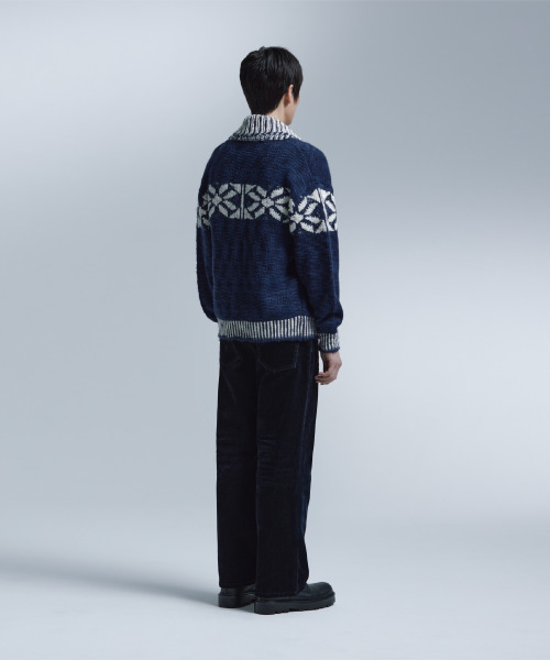 NONBLANK(ノンブランク)の「コウィチャン ジップアップカーディガン_NAVY(ニット/セーター・メンズ・ネイビー・M/L/XL)」の15枚目の写真