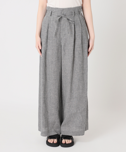 JOURNAL STANDARD（ジャーナルスタンダード）の「ゼフィールリネンベルテッドギャザーパンツ（その他パンツ・レディース・ブラウン系その他/ブラック×ブラック・36/38）」の17枚目の写真