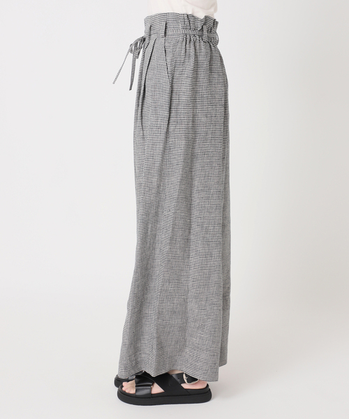 JOURNAL STANDARD（ジャーナルスタンダード）の「ゼフィールリネンベルテッドギャザーパンツ（その他パンツ・レディース・ブラウン系その他/ブラック×ブラック・36/38）」の18枚目の写真