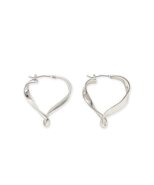 SNIDEL（スナイデル）の「ツイストハートフープピアス（ピアス（両耳用）・レディース・シルバー/ゴールド・F）」の3枚目の写真