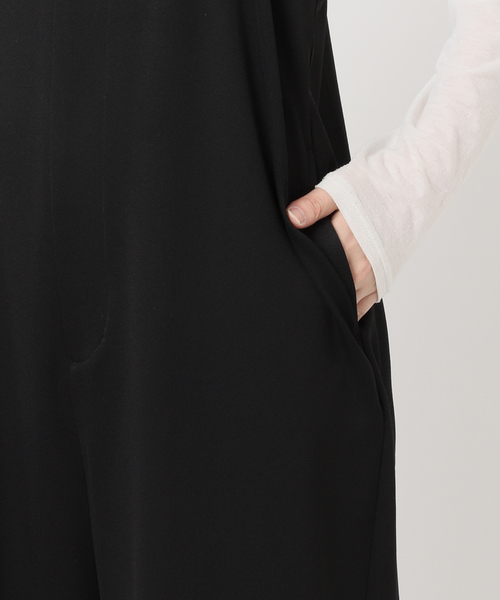 B.C STOCK(ベーセーストック)の「手洗い可 / サテンサロペット(サロペット/オーバーオール・レディース・ベージュ/ブラック・FREE)」の18枚目の写真