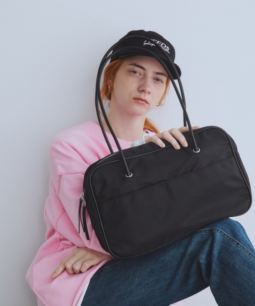 Auntie Rosa Holiday（アンティローザホリデー）の「ロングショルダーレクタングルボストン（ボストンバッグ・レディース・ブラック/アイボリー・FREE）」の8枚目の写真