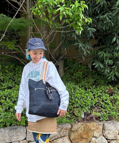 GREEN BOWL(グリーンボウル)の「グリーンボウル【GREEN BOWL】Denim Tote Bag(トートバッグ・メンズ・インディゴブルー・FREE)」の4枚目の写真