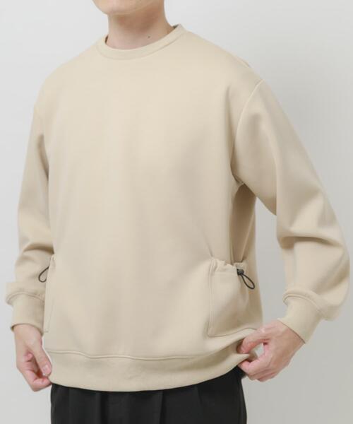 ITEMS URBANRESEARCH（アイテムズ アーバンリサーチ）の「サイドストレージダンボールプルオーバー（スウェット・メンズ・ホワイト/ベージュ/チャコールグレー・MEDIUM/LARGE）」の3枚目の写真