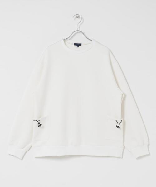 ITEMS URBANRESEARCH（アイテムズ アーバンリサーチ）の「サイドストレージダンボールプルオーバー（スウェット・メンズ・ホワイト/ベージュ/チャコールグレー・MEDIUM/LARGE）」の7枚目の写真