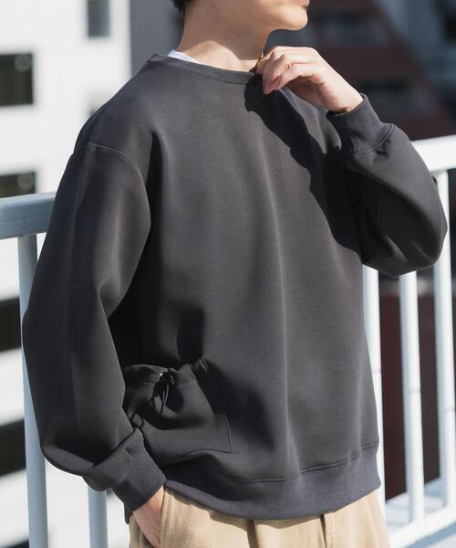 ITEMS URBANRESEARCH（アイテムズ アーバンリサーチ）の「サイドストレージダンボールプルオーバー（スウェット・メンズ・ホワイト/ベージュ/チャコールグレー・MEDIUM/LARGE）」の10枚目の写真