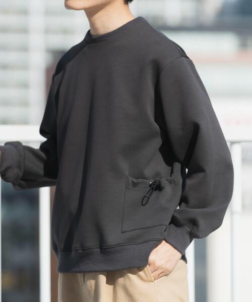 ITEMS URBANRESEARCH（アイテムズ アーバンリサーチ）の「サイドストレージダンボールプルオーバー（スウェット・メンズ・ホワイト/ベージュ/チャコールグレー・MEDIUM/LARGE）」の11枚目の写真