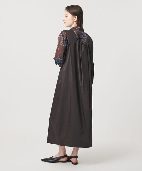 UNITED ARROWS(ユナイテッドアローズ)の「バックコンシャス ワンピース ‐ウォッシャブル‐(ワンピース・レディース・ブラック/ダークブラウン・38/36)」の10枚目の写真