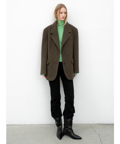 セール】HAIRY WOOL OVERSIZED JACKET(JK-3053)（テーラードジャケット