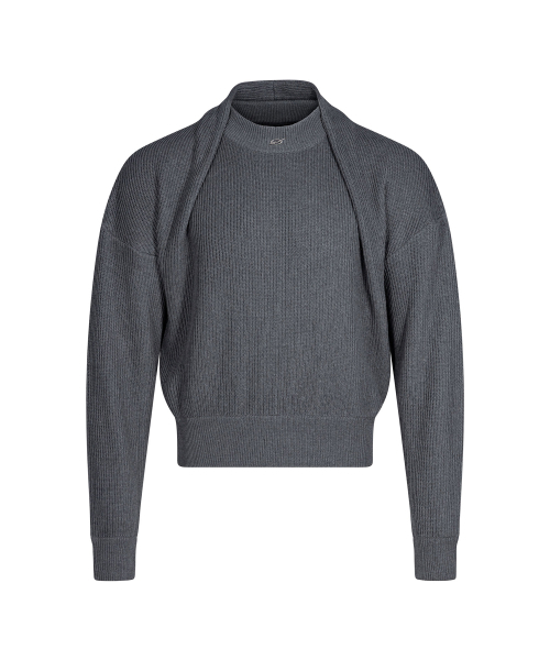 51%(フィフティーワンパーセント)の「Shawl knit - Grey(ニット/セーター・メンズ・その他・MEDIUM/LARGE)」の1枚目の写真
