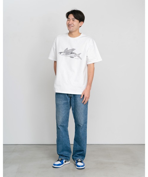 Knuu（ヌウ）の「Flying Fish T-Shirt（Tシャツ/カットソー・メンズ・ブラック/ホワイト・SMALL/MEDIUM/LARGE/X-LARGE）」の7枚目の写真