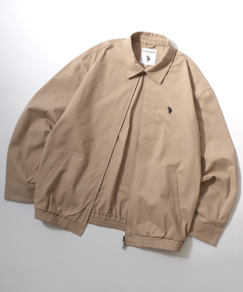 U.S. POLO ASSN.(ユーエスポロアッスン)の「U.S. POLO ASSN./ユーエスポロアッスン 別注 Harrington Jacket/オーバーサイズ コットンツイル ロゴ ワンポイント刺繍 ダブルジップ ハリントンジャケット/スイングトップ/ブルゾン/レディース メンズ(ブルゾン・メンズ・ベージュ/ブラック/ネイビー・L/M/LL)」の22枚目の写真