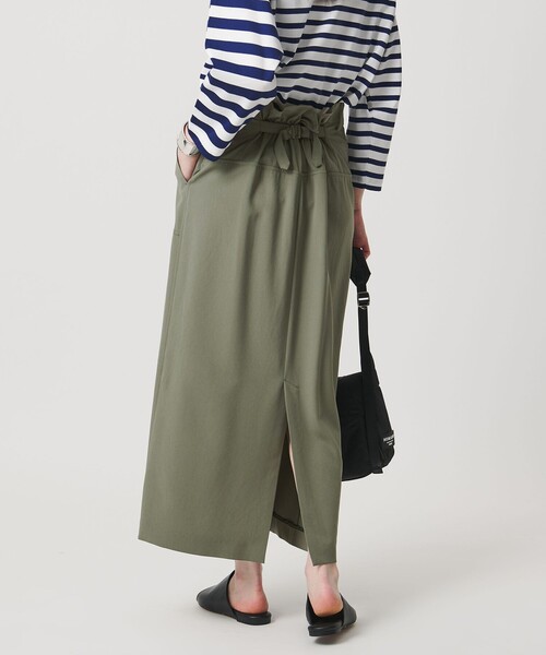 UNITED ARROWS（ユナイテッドアローズ）の「アセテートポリエステル ベイカースカート（スカート・レディース・ネイビー/ライトピンク/オリーブ・36/38）」の2枚目の写真