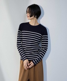 milli de l'air 袖口ボタンリブニットプルオーバー