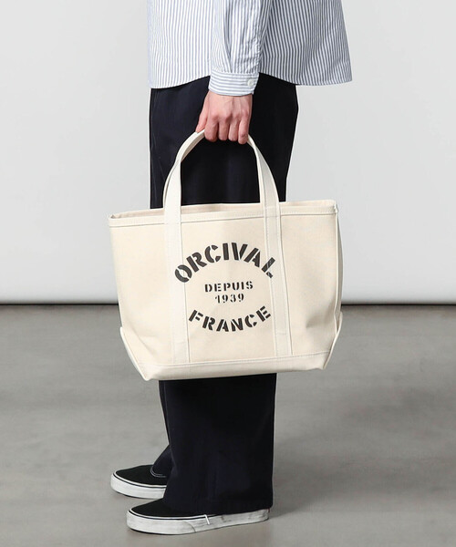 ORCIVAL（オーシバル）の「ORCIVAL | プリント キャンバストートバッグ 中 UNISEX（トートバッグ・レディース・ホワイト系その他5/グレー系その他・-）」の2枚目の写真