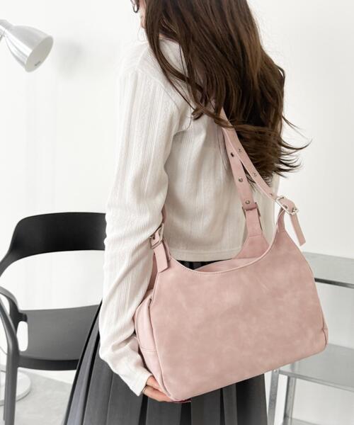 WEGO（ウィゴー）の「WEGO/ハトメベルトハンドバッグ（ハンドバッグ・レディース・ブラック/ピンク/ブラウン・FREE）」の10枚目の写真