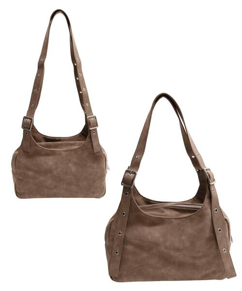 WEGO（ウィゴー）の「WEGO/ハトメベルトハンドバッグ（ハンドバッグ・レディース・ブラック/ピンク/ブラウン・FREE）」の14枚目の写真