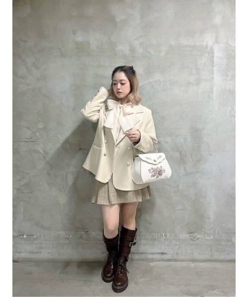 an another angelus（アンアナザーアンジェラス）の「ローズ刺繍フラップハンドバッグ/fint フィント（ハンドバッグ・レディース・アイボリー/ライトブルー・FREE）」の19枚目の写真