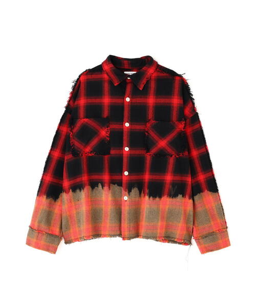 DANKE SCHON（ダンケシェーン）の「DankeSchon/ダンケシェーン/FLANNEL DAMAGE OMBRE BLEACH CHECK SHIRTS（シャツ/ブラウス・メンズ・ブルー/レッド/ホワイト・L）」の20枚目の写真