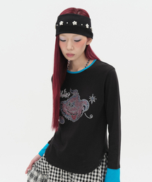 TYPESERVICE（タイプサービス）の「Hotfix Contrast Curve Top [Black]（Tシャツ/カットソー）」