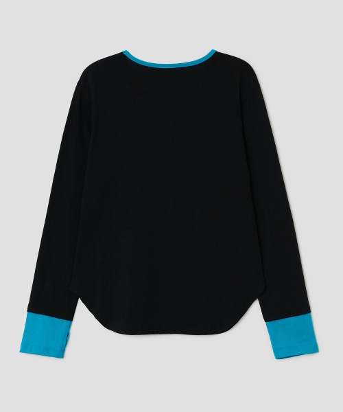 TYPESERVICE（タイプサービス）の「Hotfix Contrast Curve Top [Black]（Tシャツ/カットソー・レディース・その他・FREE）」の3枚目の写真