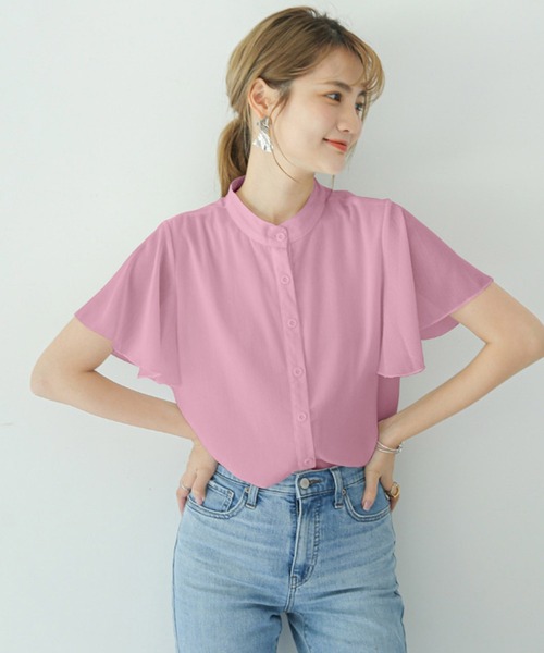 BACKYARD FAMILY(バックヤードファミリー)の「ブラウス シャツ ふんわり袖 gtops4134(シャツ/ブラウス・レディース・ラベンダー/グリーン/ブルー/ブラウン/ピンク/ブラック/ホワイト/ミント・L/XL/M)」の8枚目の写真