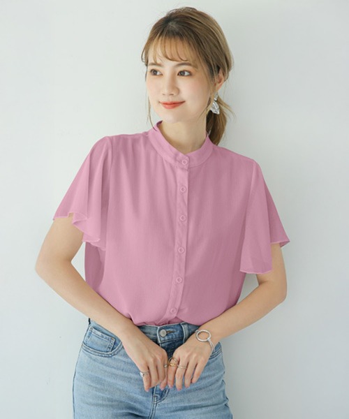 BACKYARD FAMILY(バックヤードファミリー)の「ブラウス シャツ ふんわり袖 gtops4134(シャツ/ブラウス・レディース・ラベンダー/グリーン/ブルー/ブラウン/ピンク/ブラック/ホワイト/ミント・L/XL/M)」の14枚目の写真