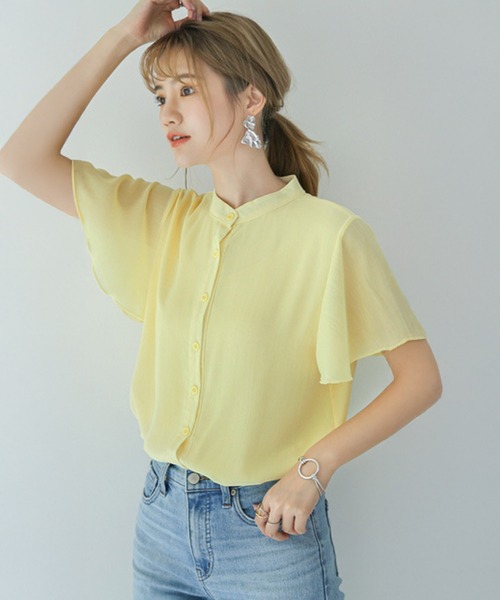 BACKYARD FAMILY(バックヤードファミリー)の「ブラウス シャツ ふんわり袖 gtops4134(シャツ/ブラウス・レディース・ラベンダー/グリーン/ブルー/ブラウン/ピンク/ブラック/ホワイト/ミント・L/XL/M)」の18枚目の写真