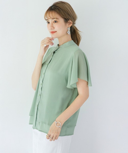 BACKYARD FAMILY(バックヤードファミリー)の「ブラウス シャツ ふんわり袖 gtops4134(シャツ/ブラウス・レディース・ラベンダー/グリーン/ブルー/ブラウン/ピンク/ブラック/ホワイト/ミント・L/XL/M)」の19枚目の写真