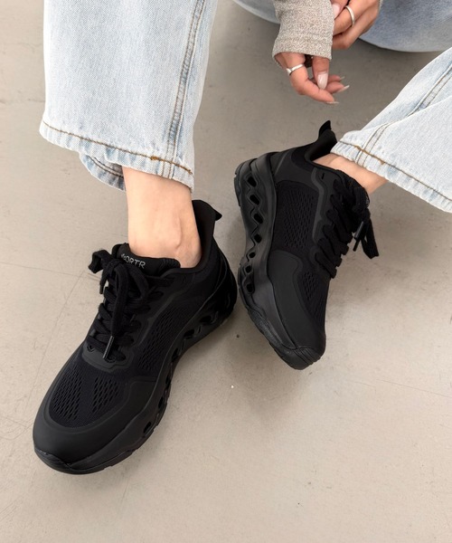 ORiental TRaffic（オリエンタルトラフィック）の「【瞬間フィット】 ハンズフリー シューレース スニーカー /OT3798　チョコプラ CM スリッポン（スニーカー・レディース・ベージュ/イエロー/グレー/ブラック・34/35/36/37/38/39/40/41/42）」の11枚目の写真