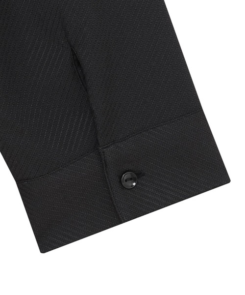 TOKYO SHIRTS(トウキョウシャツ)の「【吸水速乾】【COFREX】スタンド タック ブラウス 七分袖 レディースデザインシャツ(シャツ/ブラウス・レディース・ブラック・S/L/LL/XL/M)」の4枚目の写真