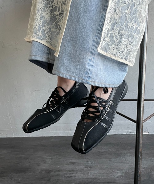 ROCKFISH WEATHERWEAR ブラック フラットシューズ Rockfish Weatherwear/ロックフィッシュ ウェザーウェア] BLISS VELCRO