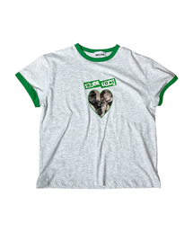 SK8ER ROCK（スケーターロック）の「Romance Ringer T-shirt ((whitemelange*green))（Tシャツ/カットソー）」