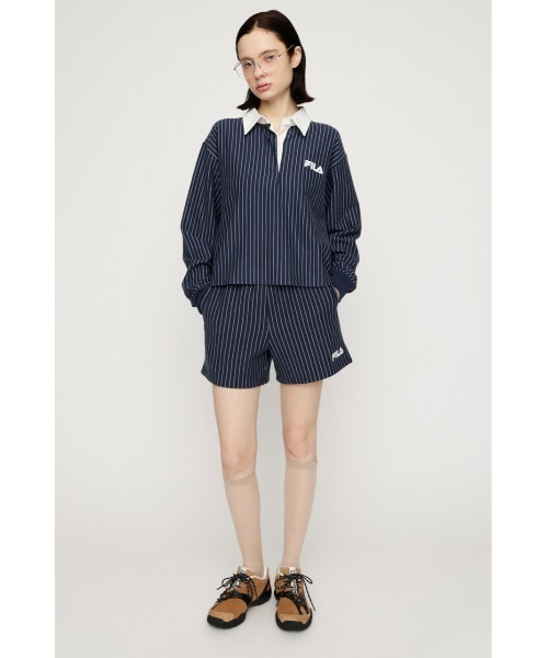 SLY（スライ）の「FILA x SLY SW S/PT フィラスライスウェットショートパンツ 春服（スウェットパンツ・レディース・ブラウン/ネイビー系・FREE）」の8枚目の写真